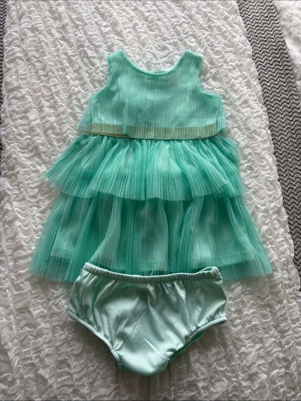 kate spade Mint Tiered Tulle Dress with Bloomers